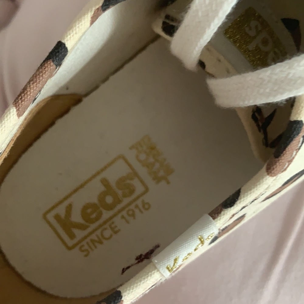 Keds Women's Leopard Print Platform Sneakers in Cream and Brown - Picture 7 of 11